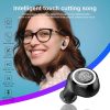 TWS Bluetooth fülhallgató V5.1, Fülbe helyezhető érintő fülhallgató, Vezeték nélküli töltőtok digitális akkumulátor kijelzővel - Fekete