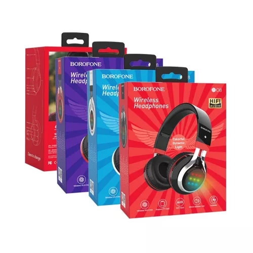 BOROFONE BO8 Love Song Bluetooth Fejhallgató Headset - Piros