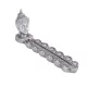 Ezüst Buddha füstölőtartó – 21×8 cm keleties kerámia illatpálca tartó, elegáns dekoráció