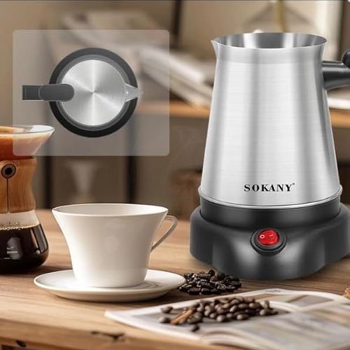 SOKANY SK-214 Elektromos Török Kávéfőző 800W – 500 ml Rozsdamentes Cezve