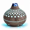 Aromaterápiás ultrahangos párásító 260 ml – sötétbarna, LED világítással