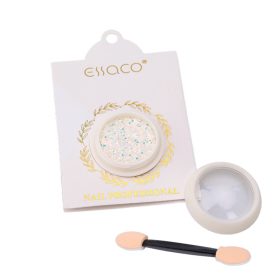   Nail glitter divatos színekben, apró szemcse méretű - fehér   