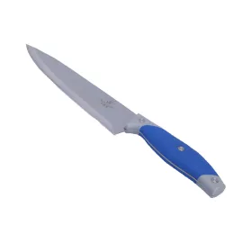   Széles pengéjű, kék nyelű konyhakés, 33 cm - teljes hossz, penge 20 cm