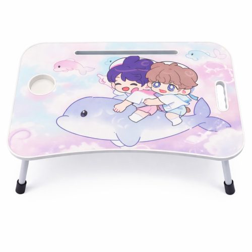 Összecsukható Laptop Asztal 40×60 cm – Ágyasztal, Pohártartóval és Tablet Tartóval