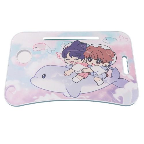 Összecsukható Laptop Asztal 40×60 cm – Ágyasztal, Pohártartóval és Tablet Tartóval