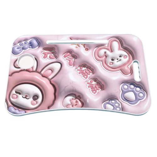 Összecsukható Laptop Asztal 40×60 cm – Ágyasztal, Pohártartóval és Tablet Tartóval