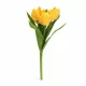 Prémium mesterséges tulipán virágcsokor 50 cm – 7 szálas citromsárga tulipán dekorációs művirág csokor