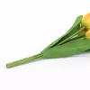Prémium mesterséges tulipán virágcsokor 50 cm – 7 szálas citromsárga tulipán dekorációs művirág csokor