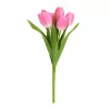 Prémium mesterséges tulipán virágcsokor 50 cm – 7 szálas ciklámen tulipán dekorációs művirág csokor