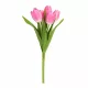 Prémium mesterséges tulipán virágcsokor 50 cm – 7 szálas ciklámen tulipán dekorációs művirág csokor