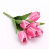 Prémium mesterséges tulipán virágcsokor 50 cm – 7 szálas ciklámen tulipán dekorációs művirág csokor