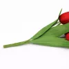 Prémium mesterséges tulipán virágcsokor 50 cm – 7 szálas piros tulipán dekorációs művirág csokor