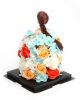 Baba színes virág ruhában díszdobozban 23 cm - Sokszínű 