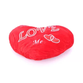   Valentin napi plüss szív 30 cm széles, 22 cm magas, You Love me feliratos párna