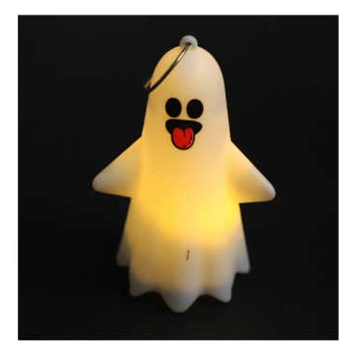 Halloween LED-es szellem mécses - műanyag, 10 cm