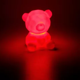   Mini maci LED világítással, piros - 6 cm - Stílusos dekoráció és hangulatlámpa