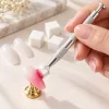 Ombre körömdíszítő szivacs készlet fém applikátorral – rózsaszín szivaccsal