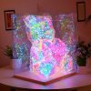 Tükör rózsamaci LED világítós 30 cm magas, doboz mérete: 29x26 cm