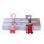 Kulcstartó műanyag cica figura gumiszalaggal rózsaszín vagy piros - az ár egy darabra értendő