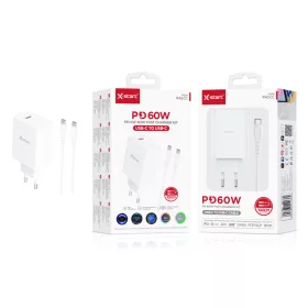   X-start R41CC 60 W PD gyorstöltő USB-C–USB-C kábellel, 1 m