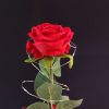 Mesterséges Rózsa Üvegbúrában - Ledes - 17 cm, Vöros