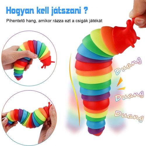 3D Vicces Rugalmas Csiga játék - Sárga