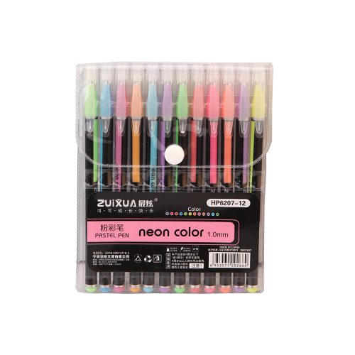 12 darabos színes, pasztell toll - 1 mm