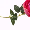 75 cm-es Fuxia–Lila Színátmenetes Selyem Rózsa – Nagy Virágfejű, Élethű Hosszú Szárú Műrózsa
