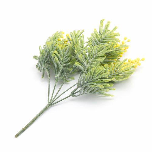 Prémium 38 cm-es sárga bogyós műág csokor – 5 száras dekor növény lakásba és szezonális díszítéshez