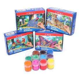 Yalong Gouache festék 12 színű - 15 ml festék készlet