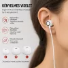X-start fehér vezetékes in-ear sztereó fülhallgató mikrofonnal – 3,5 mm jack, 120 cm kábel, HiFi hangzás