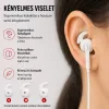 X-start fehér vezetékes sztereó fülhallgató mikrofonnal – 3,5 mm jack, 120 cm kábel, ergonomikus sport kialakítás