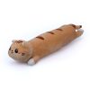 60 cm plüss macska, levehető huzattal - világos barna