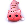 60 cm plüss macska, levehető huzattal - rózsaszín