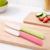 Rozsdamentes acél konyhakés 10 cm – rózsaszín ergonomikus markolattal, 8 cm pengével