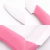 Rozsdamentes acél konyhakés 20 cm – rózsaszín ergonomikus markolattal, 10 cm pengével