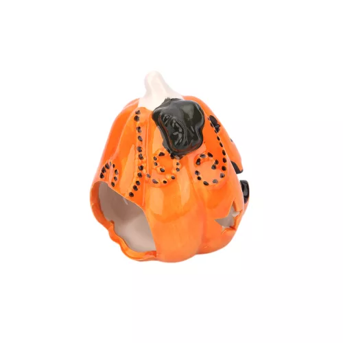 Halloween töklámpás -kerámia mécsestartó, 9,5 x 8,5 cm