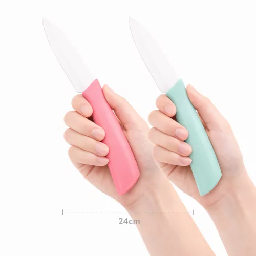 Rozsdamentes acél konyhakés – rózsaszín ergonomikus markolattal, 12 cm pengével