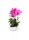 Orchidea virágtartóban élethű növény 28 cm - Rózsaszín