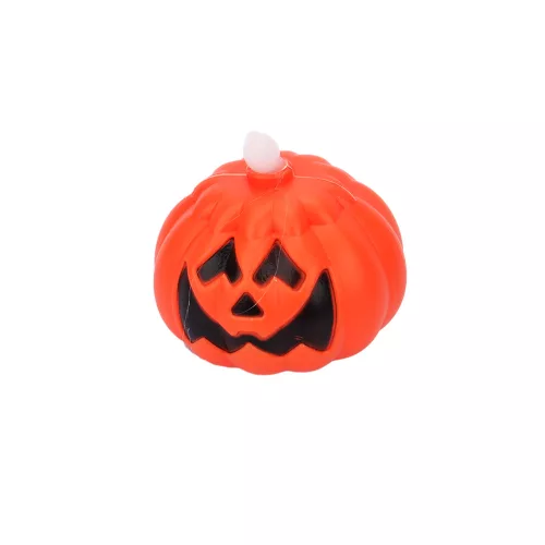 7 cm x 7 cm LED-es kis műanyag Halloween tök