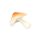 Gomba - világos barna közepes fehér peremes kalapos - gumi - 8 cm