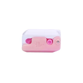   Műanyag játéksnitzer tompa pengével - 7 cm x 3 cm - rózsaszín és fehér