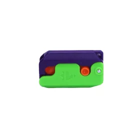   Műanyag játéksnitzer tompa pengével - 7 cm x 3 cm - zöld, lila, narancssárga pengével