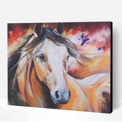 Festés Számok Szerint 50 x 65 cm -Szomorú ló