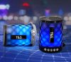 Hordozható vezeték nélküli Bluetooth hangszóró,  Színes LED Világít TG-155 - Fekete
