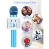 Bluetooth Karaoke Mikrofon, Beépített Hangszóróval V6 - Kék