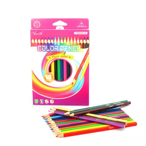Színes ceruza készlet 18 db-os, hatszögletű - Pure color
