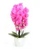 Orchidea virágtartóban élethű növény 72 cm - Lila