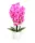 Orchidea virágtartóban élethű növény 72 cm - Lila