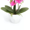 Orchidea virágtartóban élethű növény 72 cm - Lila